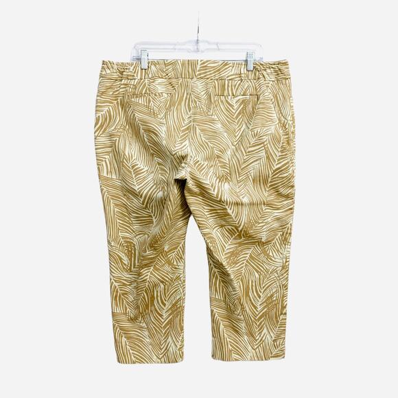 Talbots Capri Pants Womens Petite Size 20WP Brown Elastic Waist W Signature - Picture 2 of 12